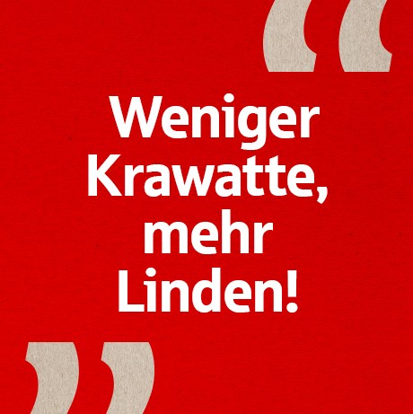 "Weniger Krawatte, mehr Linden!" – Textbox | Sparkasse Hannover