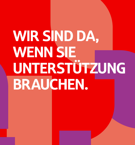 "Wir sind da, wenn Sie Unterstützung brauchen." - Textbox | Sparkasse Hannover