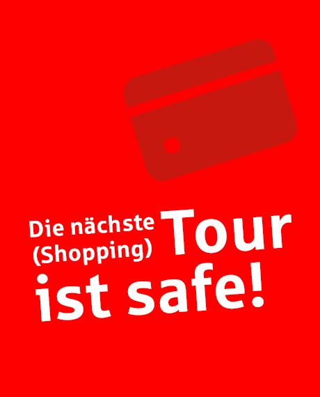 Junge Leute: "Die nächste (Shopping) Tour ist safe!" - Textbox | Sparkasse Hannover