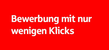 Schriftzug "Bewerbung mit nur wenigen Klicks" | Sparkasse Hannover